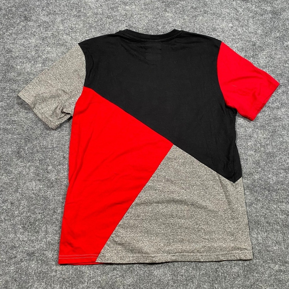 Ecko Unltd Mens T-Shirt Medium Red Black Gray Colorblock Rhino Logo Graphic Tee - Picture 2 of 6